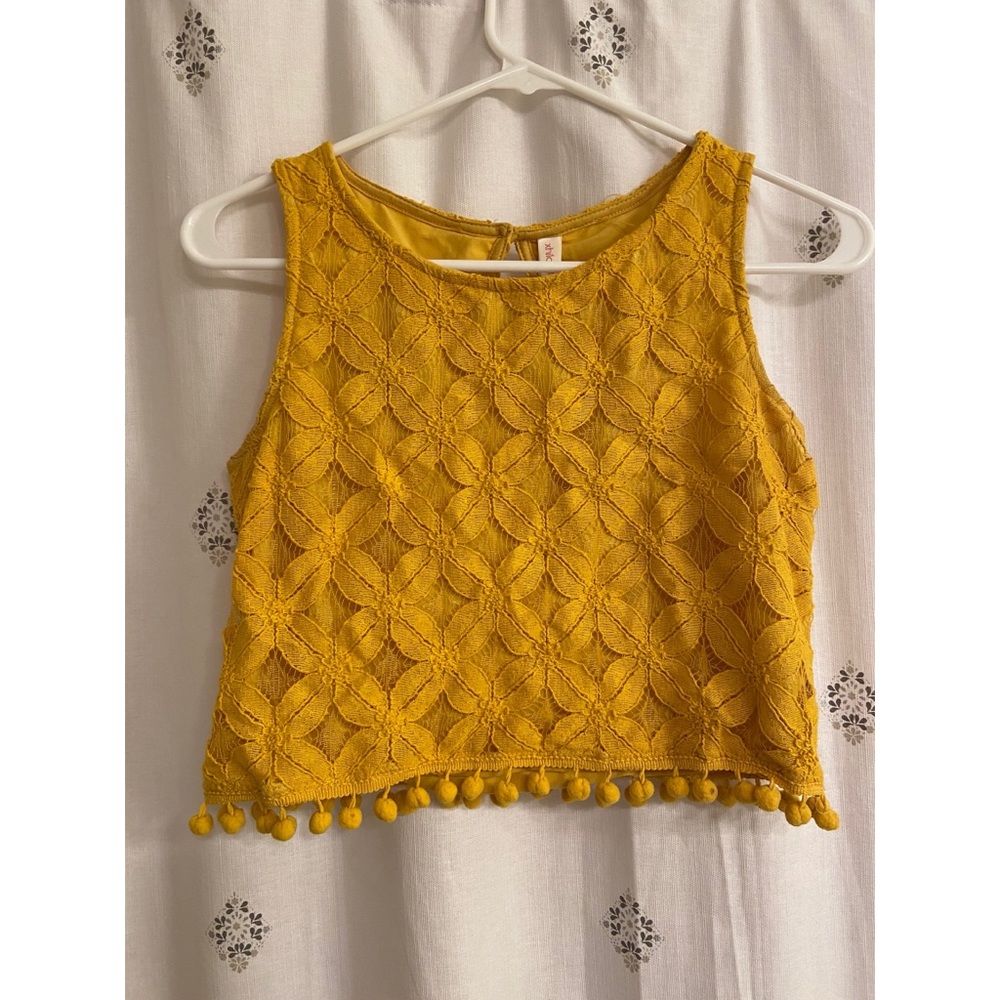 Yellow crop top Small